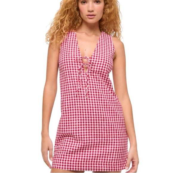 Abercrombie & Fitch Dresses & Skirts - Abercrombie & Fitch Linen-Blend Tie-Front Mini Dress